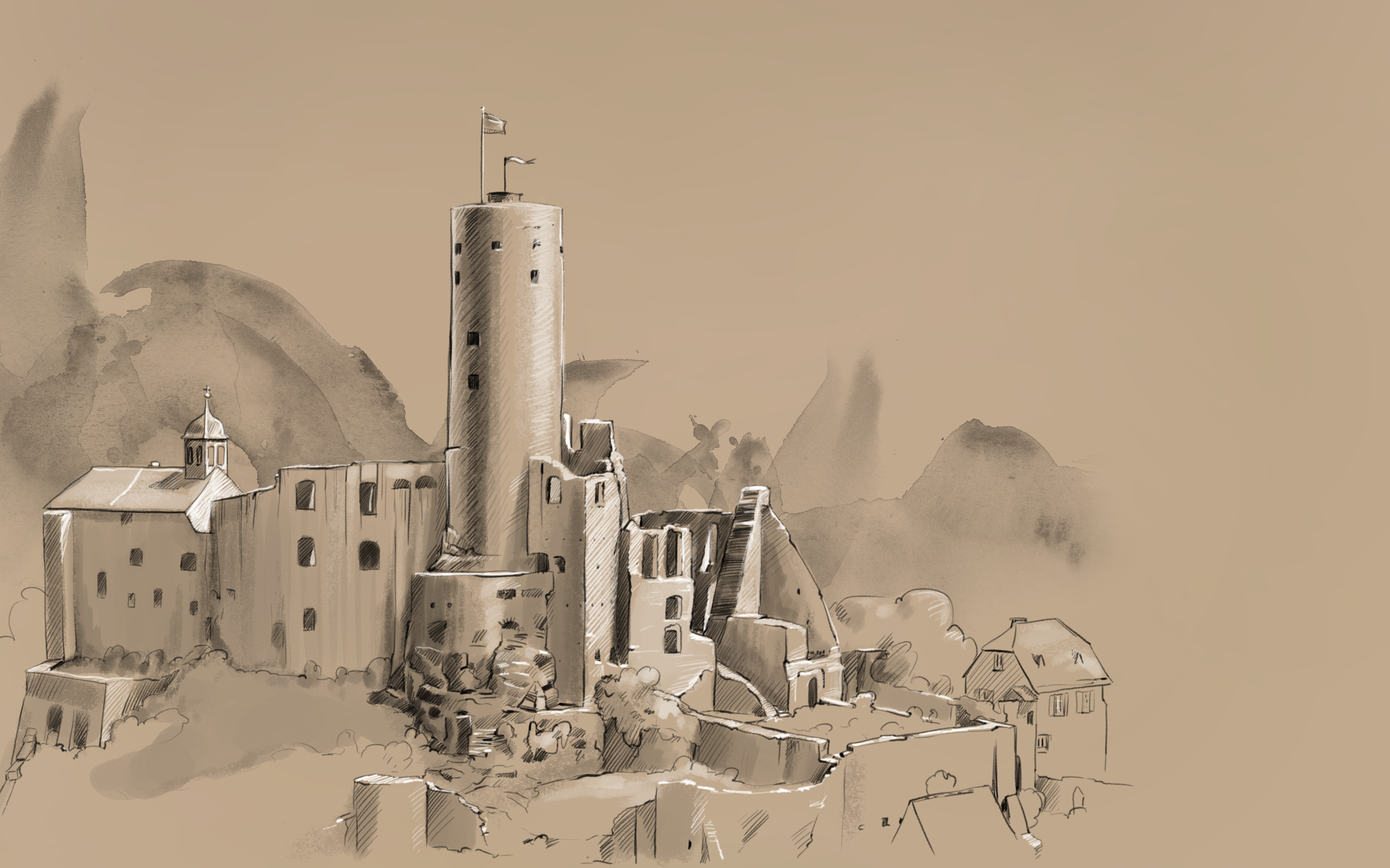 Castle Eppstein Sketch