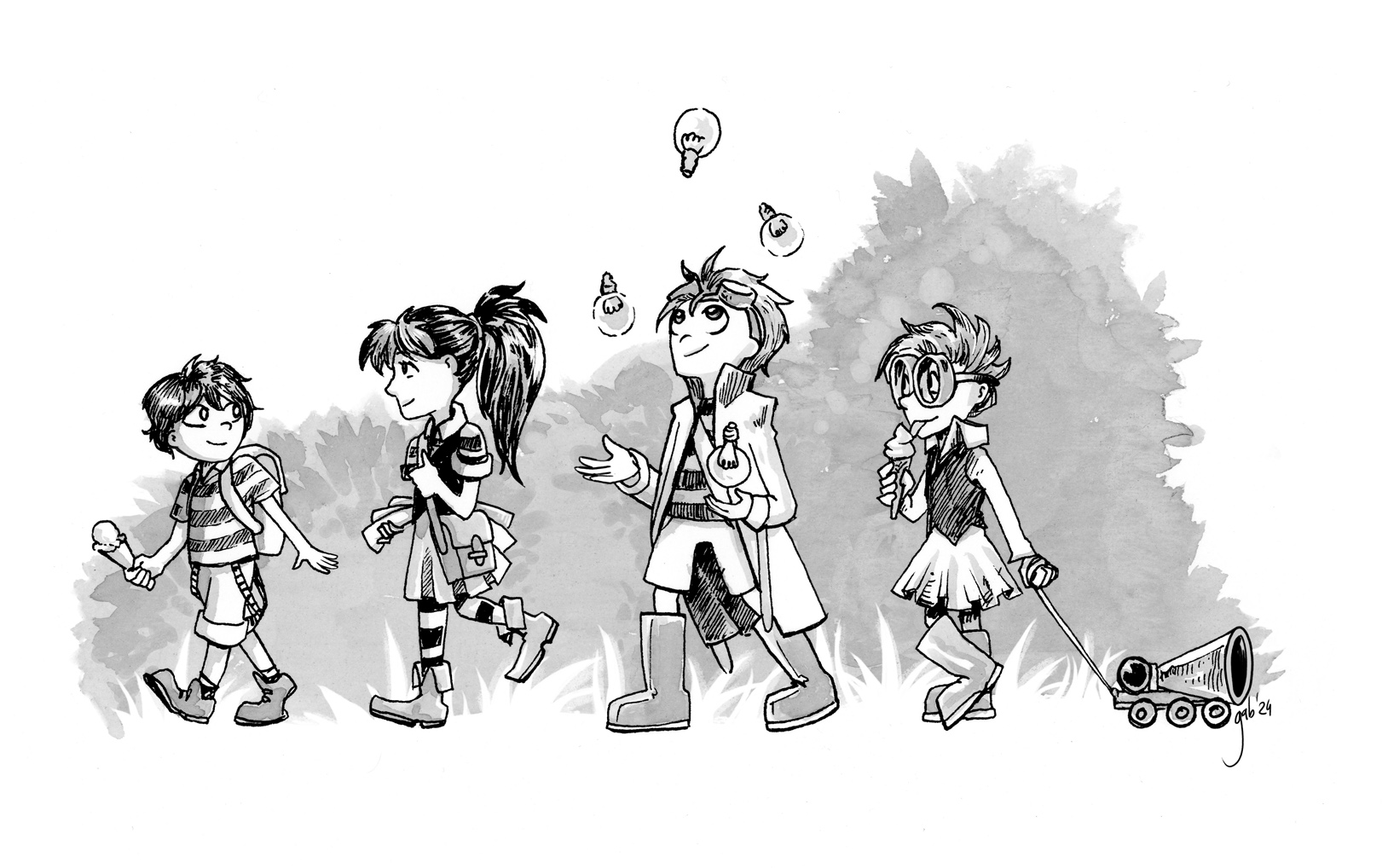 Group of kids walking